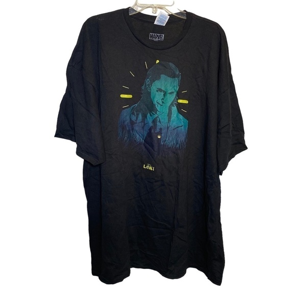 Marvel Big Men's size 4XL Loki novelty character tee shirt Black short sleeve - Picture 2 of 5